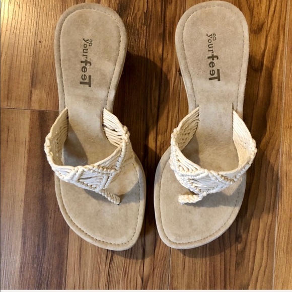 5 star Macrame Block Heel Sandals Chinese Laundry - Picture 5 of 8